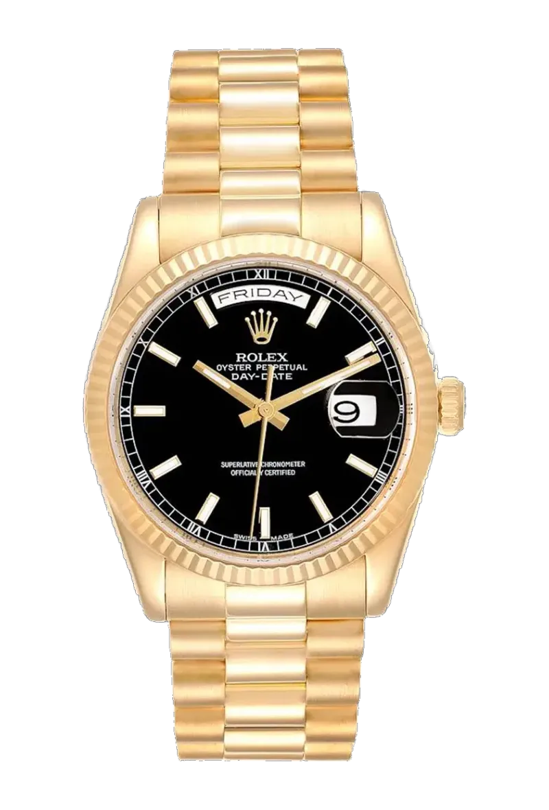 Rolex Day-Date 118238 Bright black dial
