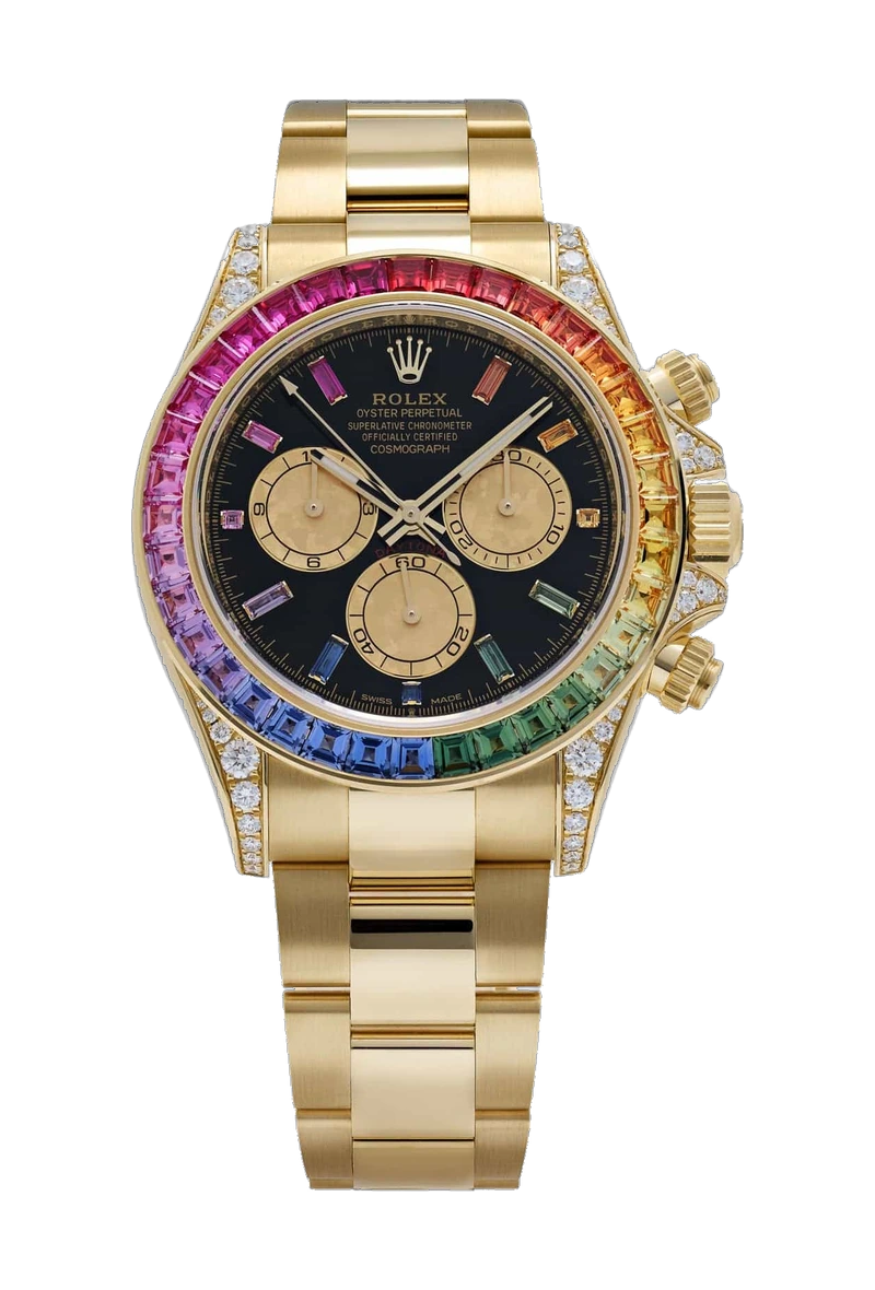 Rolex Daytona 126598RBOW Black, rainbow sapphire dial