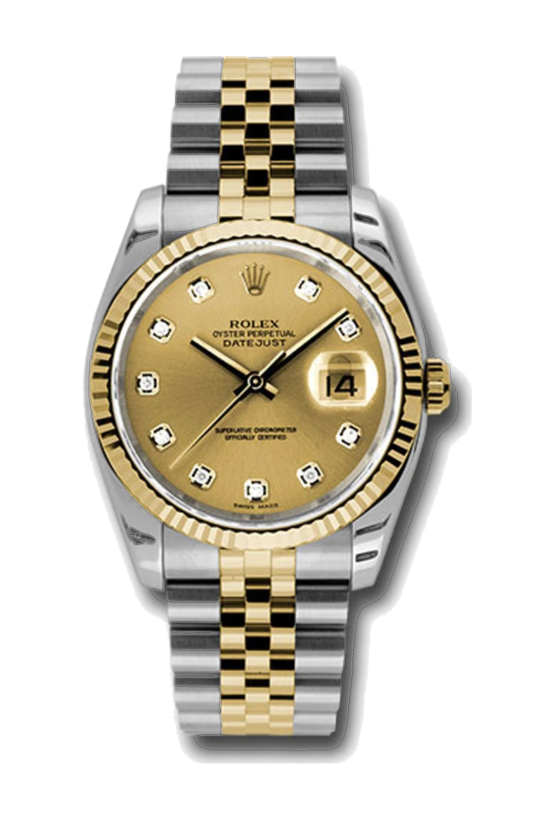 Rolex Datejust 116233 Champagne, set with diamonds dial