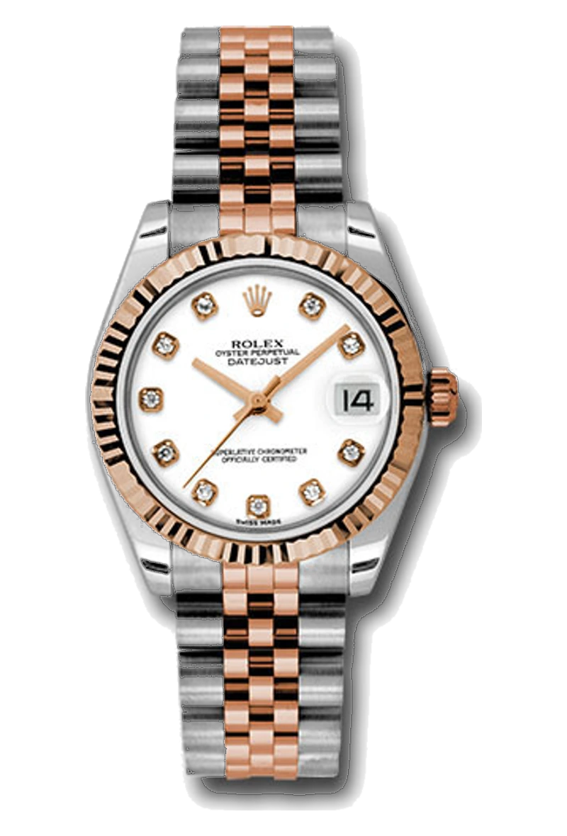 Rolex Datejust 31 178271 White, set with diamonds dial