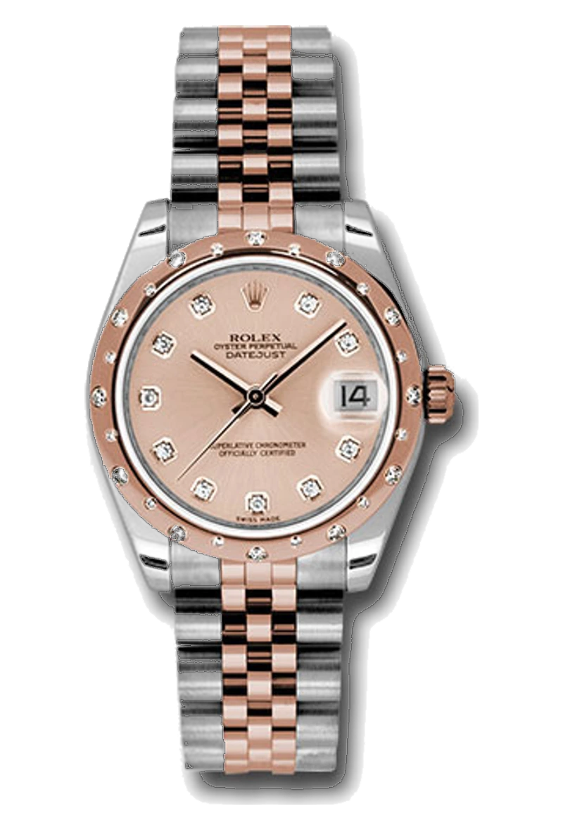 Rolex Datejust 178341 Pink, set with diamonds dial
