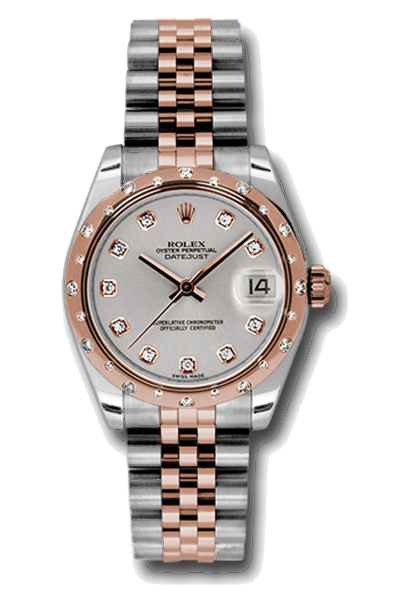 Rolex Datejust 178341 Silver, set with diamonds dial
