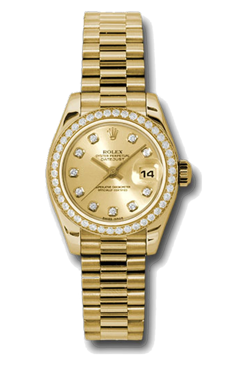 Rolex Datejust 26 179138 Champagne, set with diamonds dial