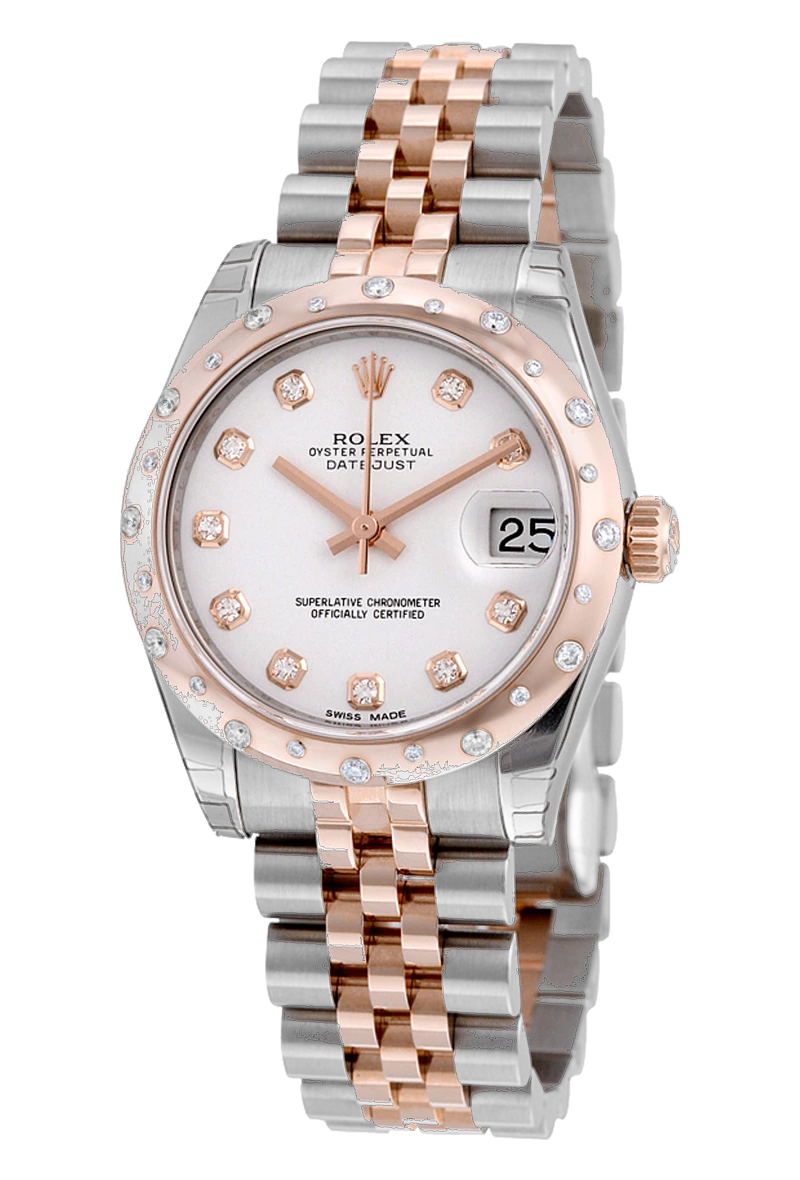 Rolex Datejust 178341 White, set with diamonds dial