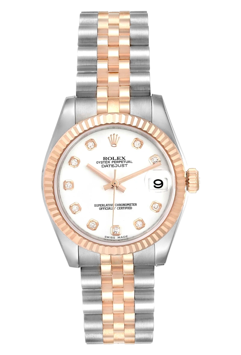 Rolex Datejust 31 178271 White, set with diamonds dial