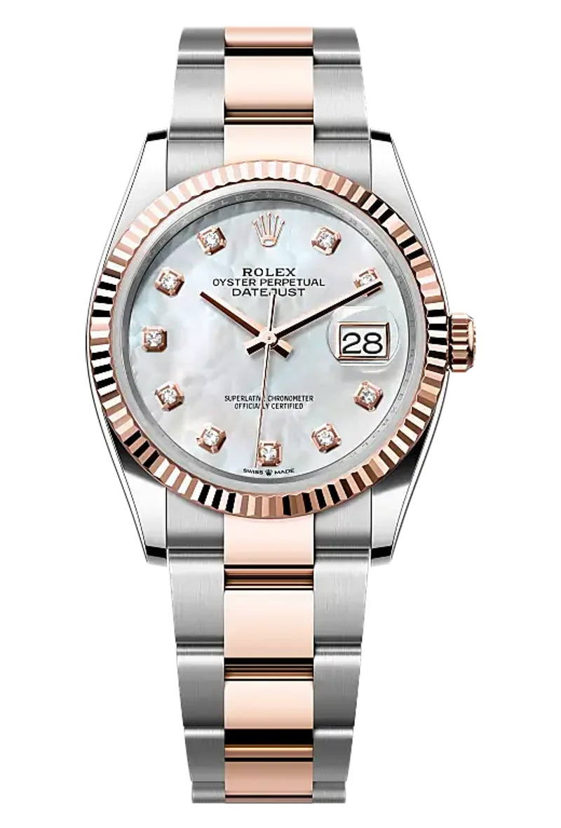 Rolex Datejust 126231 White mother-of-pearl set with diamonds dial