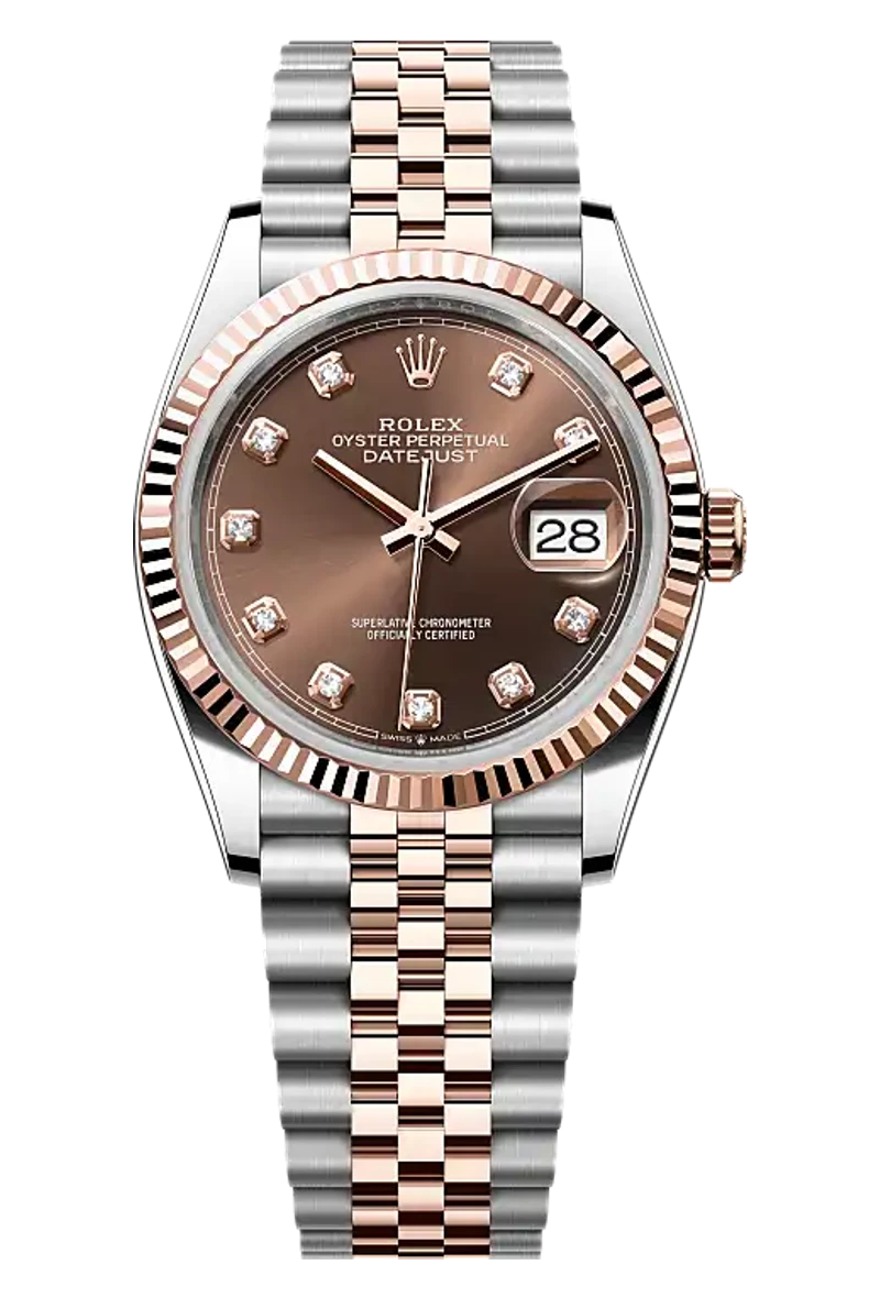 Rolex Datejust 126231 Chocolate set with diamonds dial