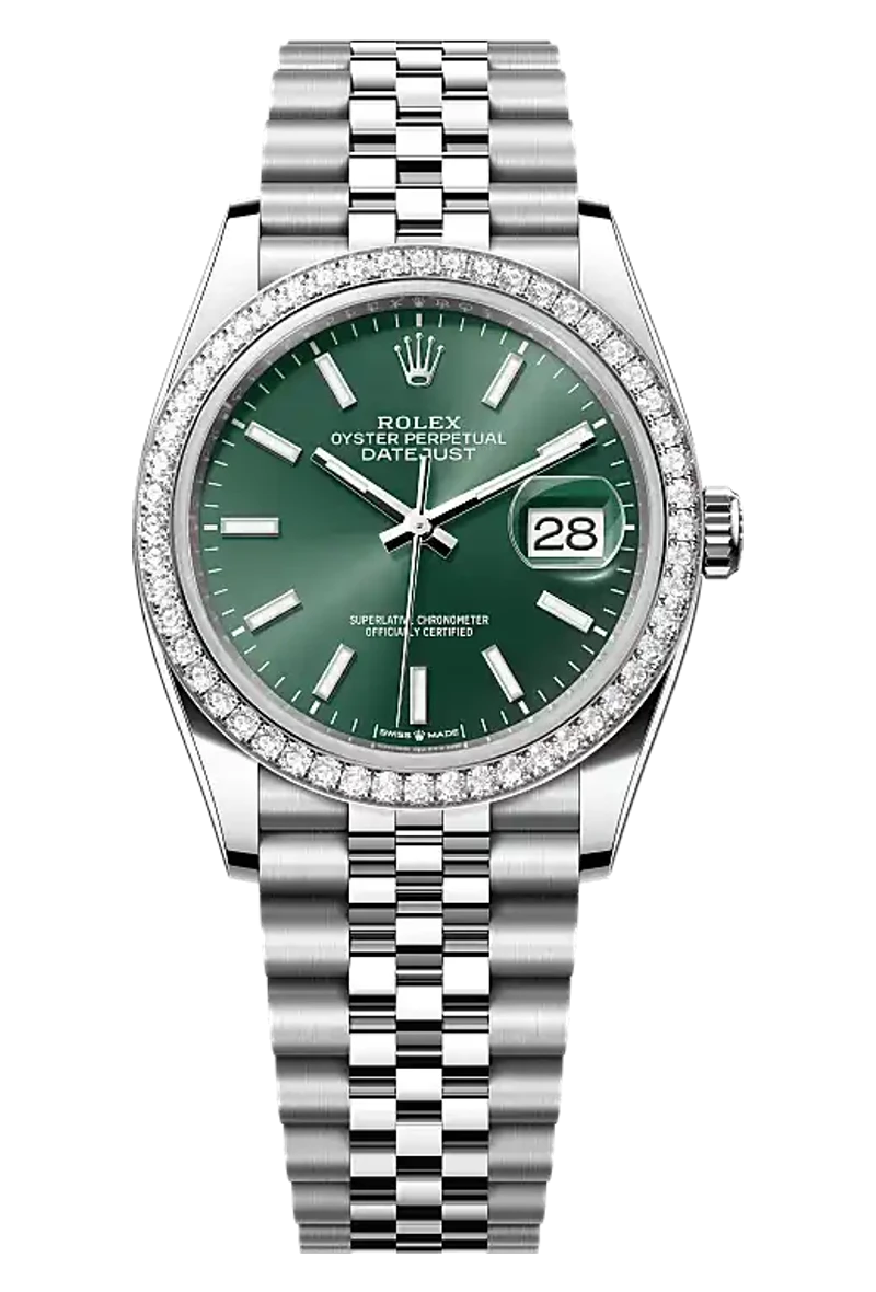 Rolex Datejust 126284RBR Mint green dial