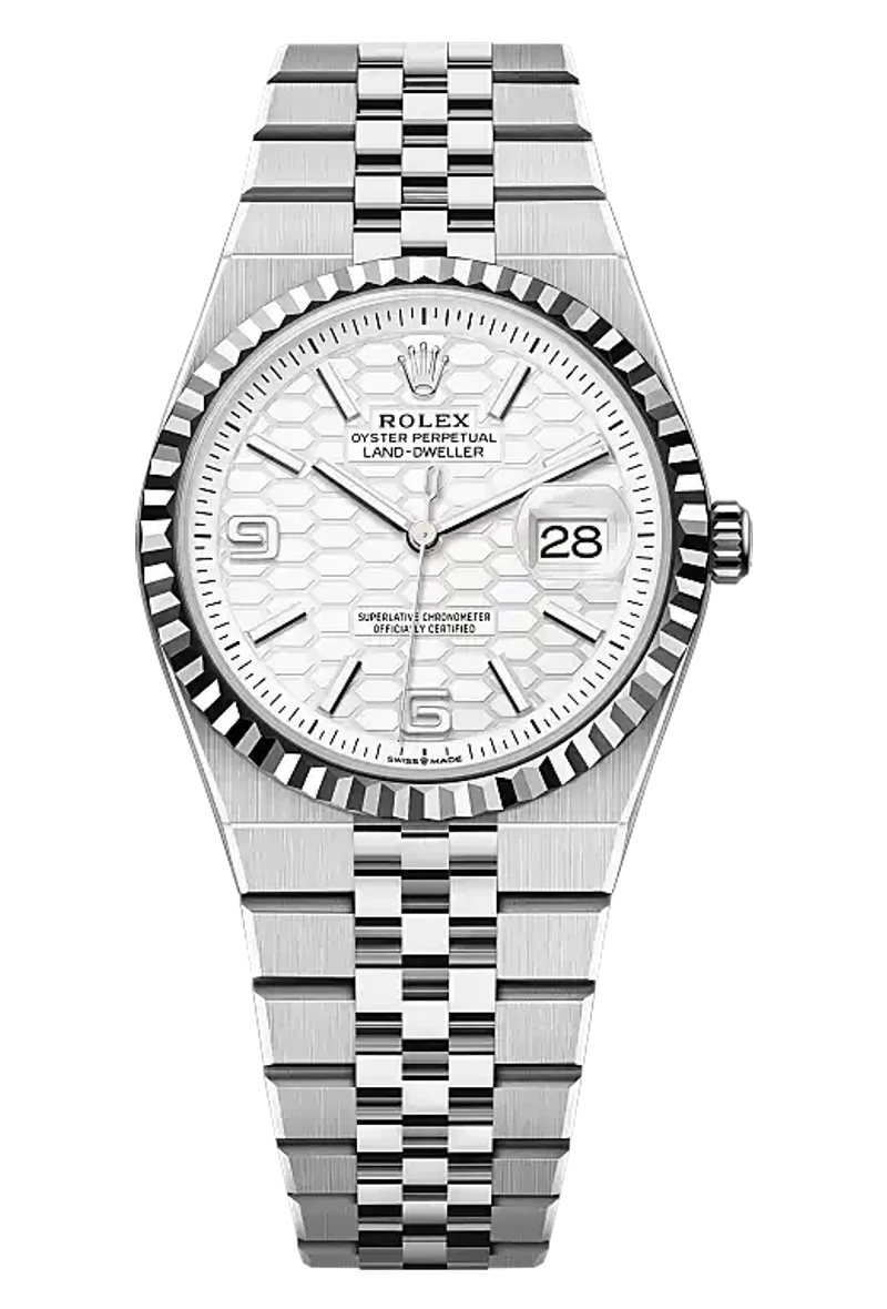 Rolex Land-Dweller 127234 Intense white, honeycomb motif dial