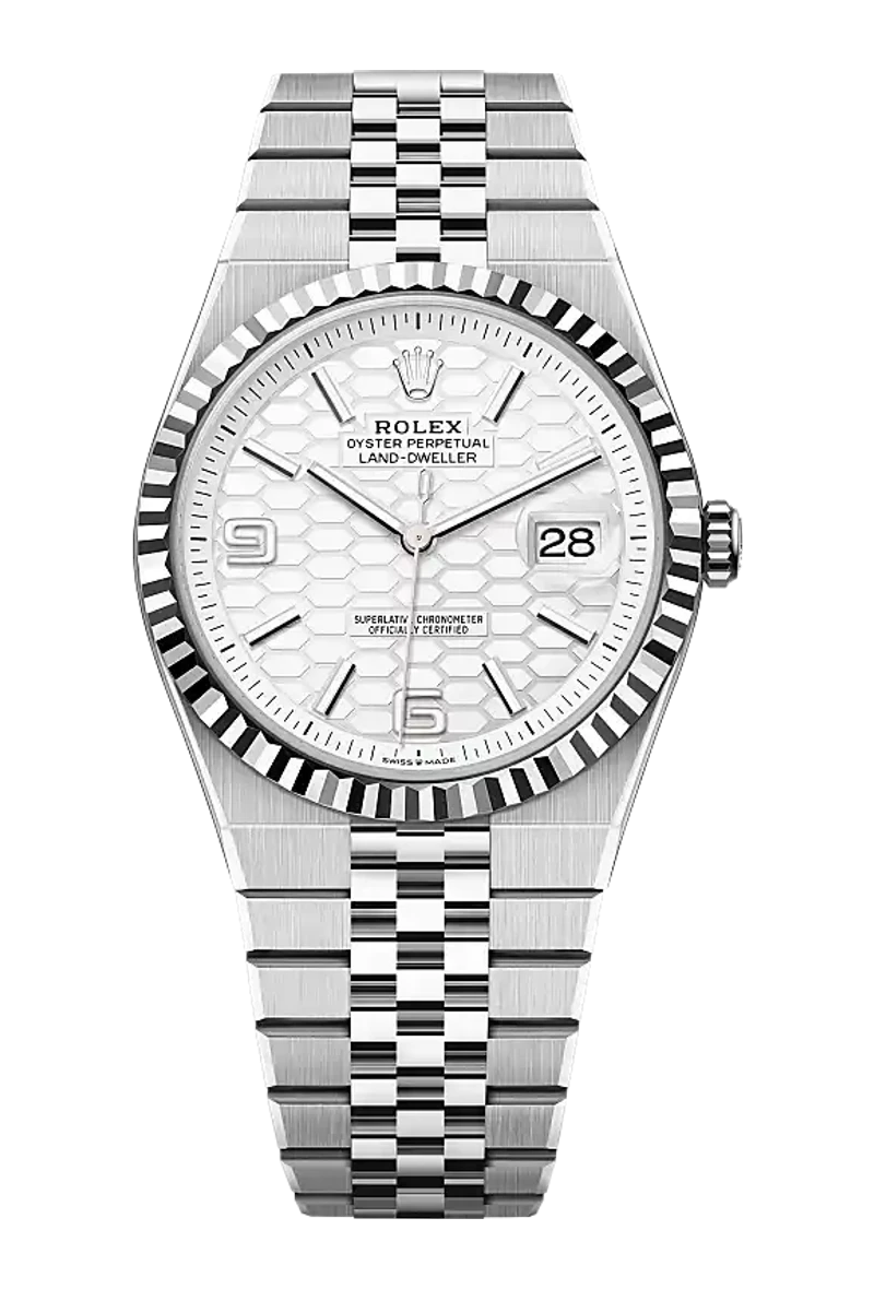 Rolex Land-Dweller 127334 Intense white, honeycomb motif dial