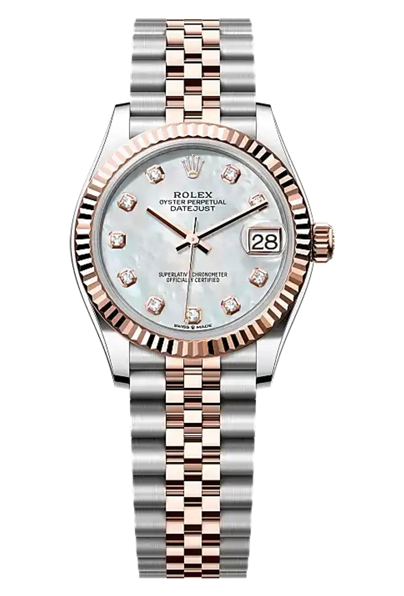 Rolex Datejust 278271 White mother-of-pearl set with diamonds dial