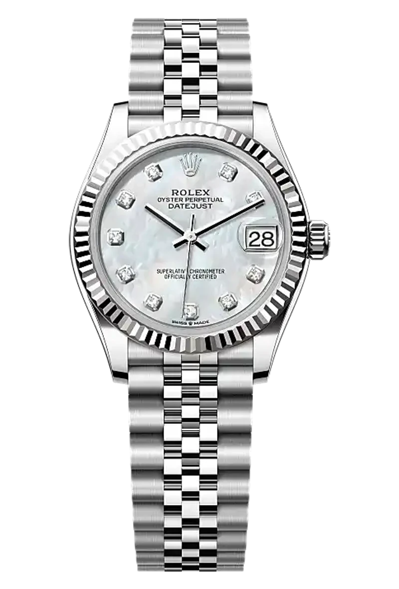 Rolex Datejust 278274 White mother-of-pearl set with diamonds dial