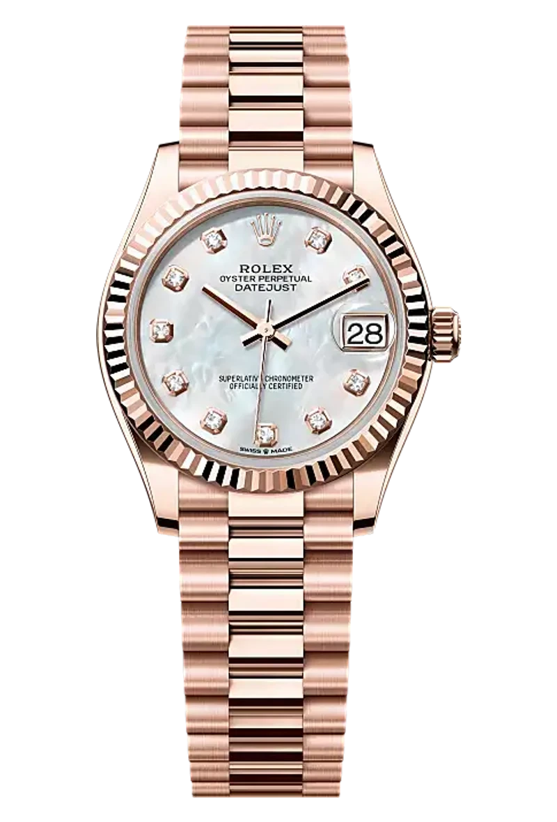 Rolex Datejust 278275 White mother-of-pearl set with diamonds dial
