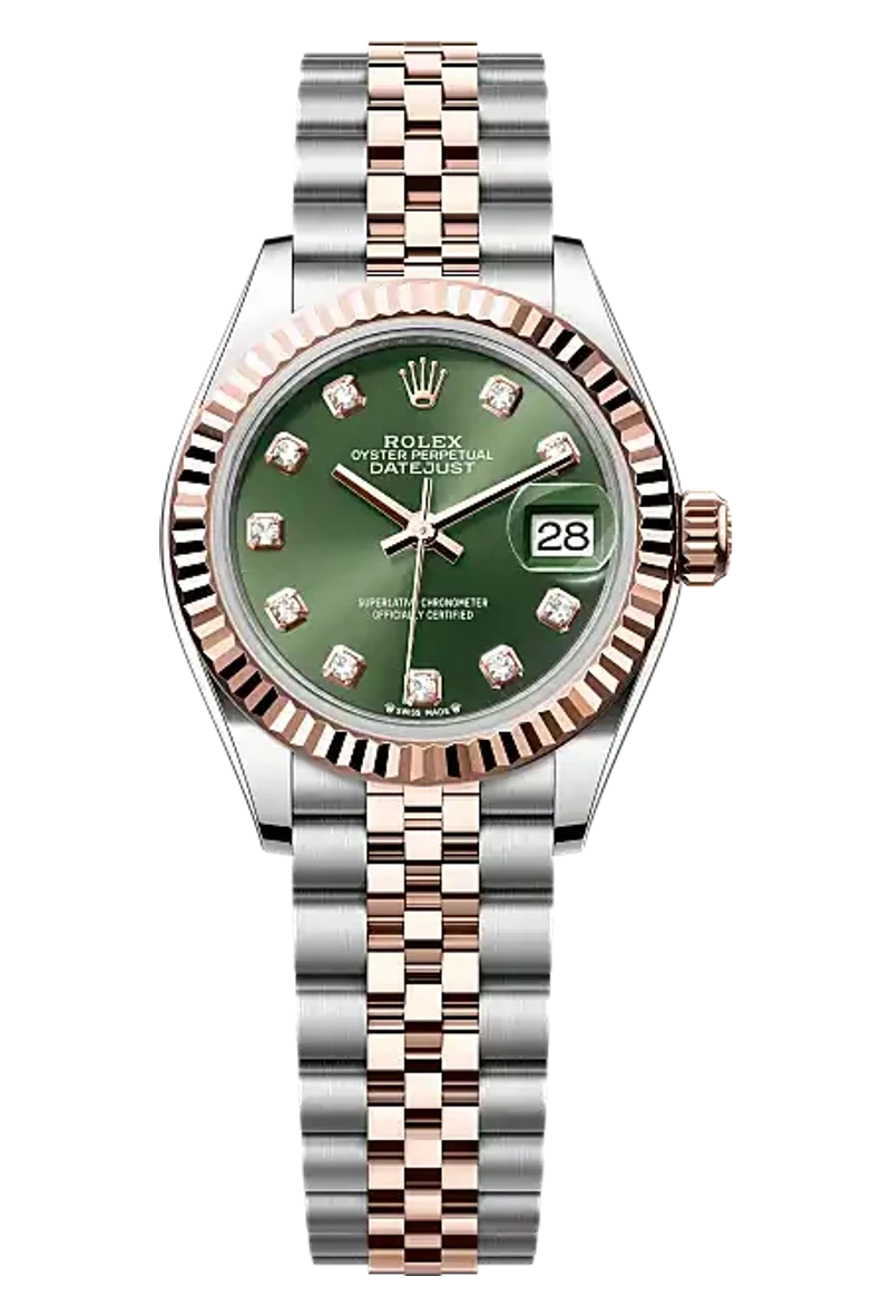 Rolex Lady-Datejust 279171 Olive green set with diamonds dial