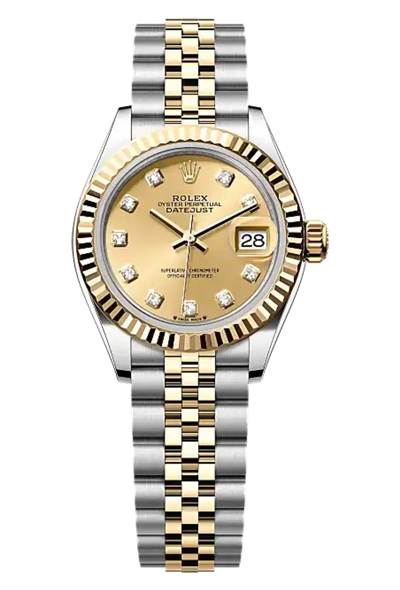 Rolex Lady-Datejust 279173 Champagne-colour set with diamonds dial