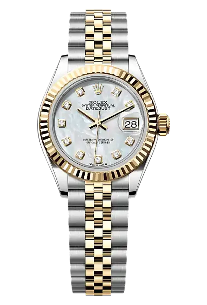 Rolex Lady-Datejust 279173 White mother-of-pearl set with diamonds dial