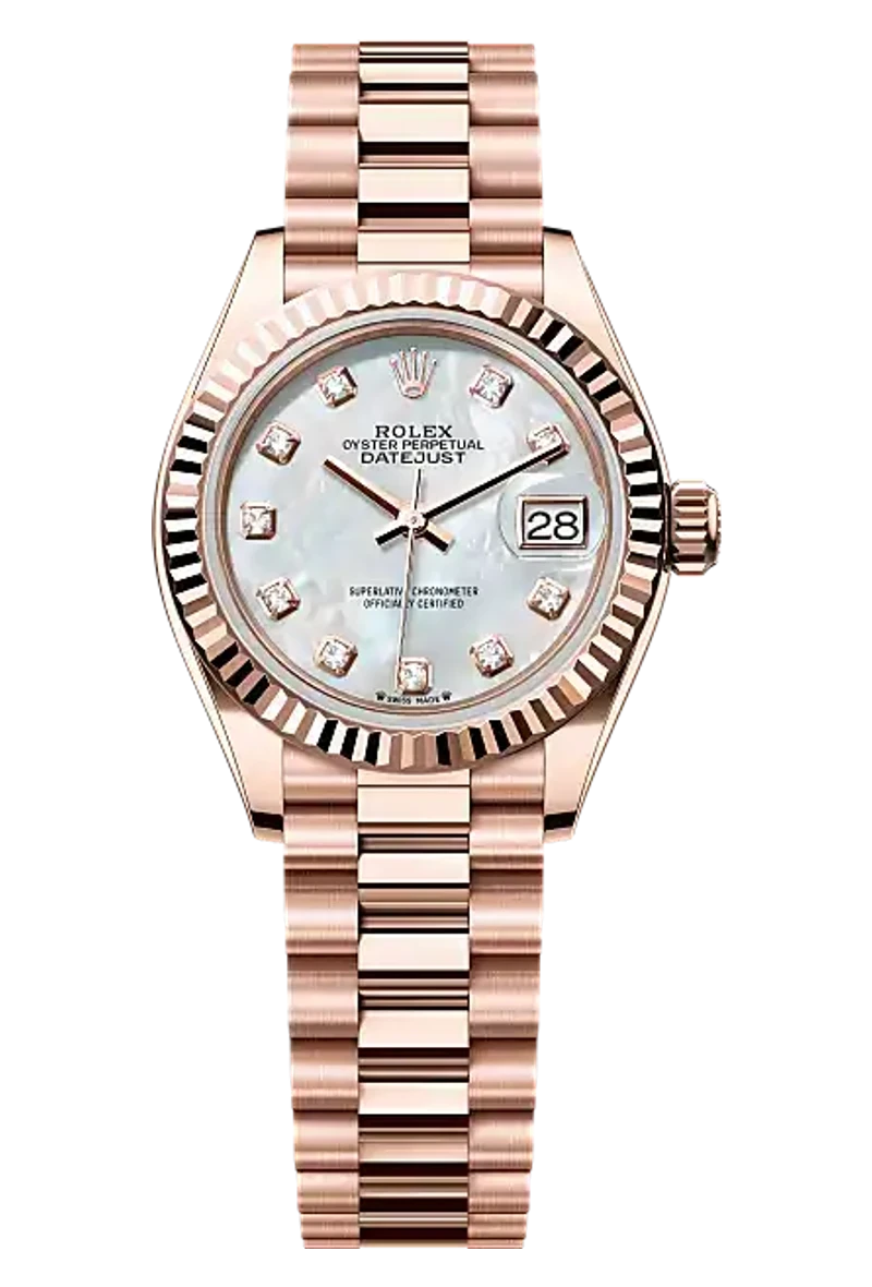 Rolex Datejust 28 279175 White mother-of-pearl set with diamonds dial