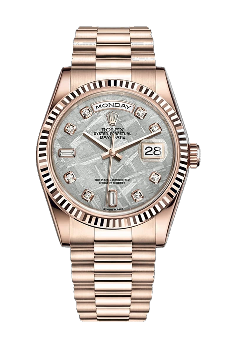 Rolex Day-Date 118235F Meteorite set with diamonds dial