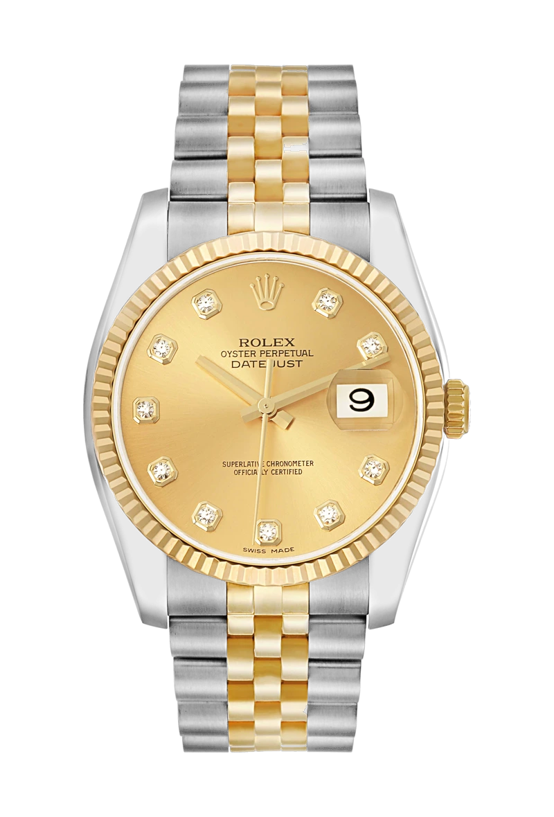 Rolex Datejust 116233 Champagne, set with diamonds dial