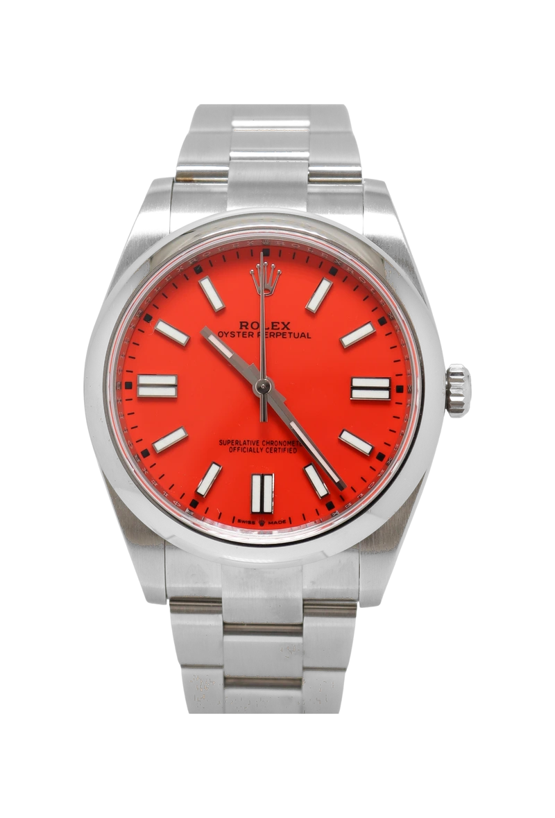 Rolex Oyster Perpetual 124300 Coral red dial