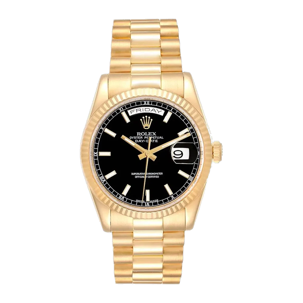 Rolex Day-Date 118238 Bright black dial