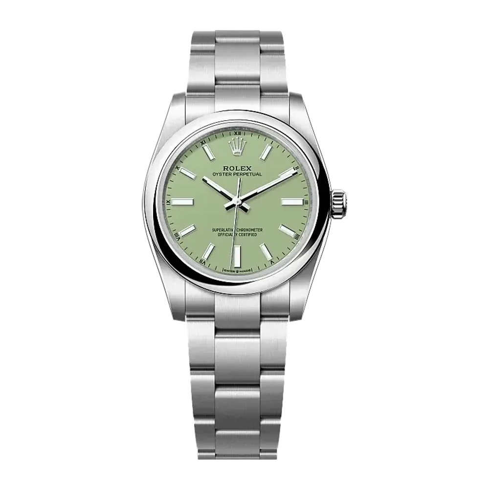 Rolex Oyster Perpetual 124200 Pistachio dial