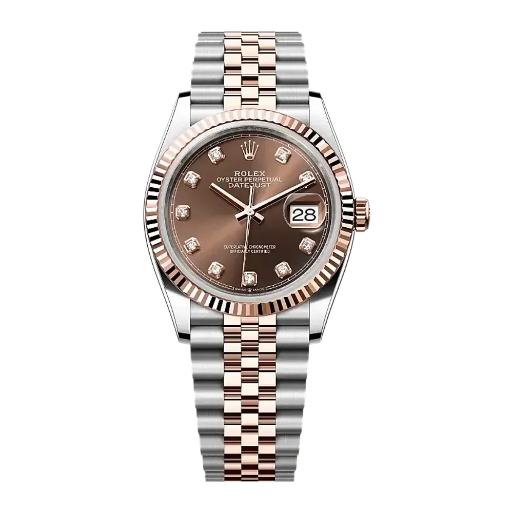 Rolex Datejust 126231 Chocolate set with diamonds dial