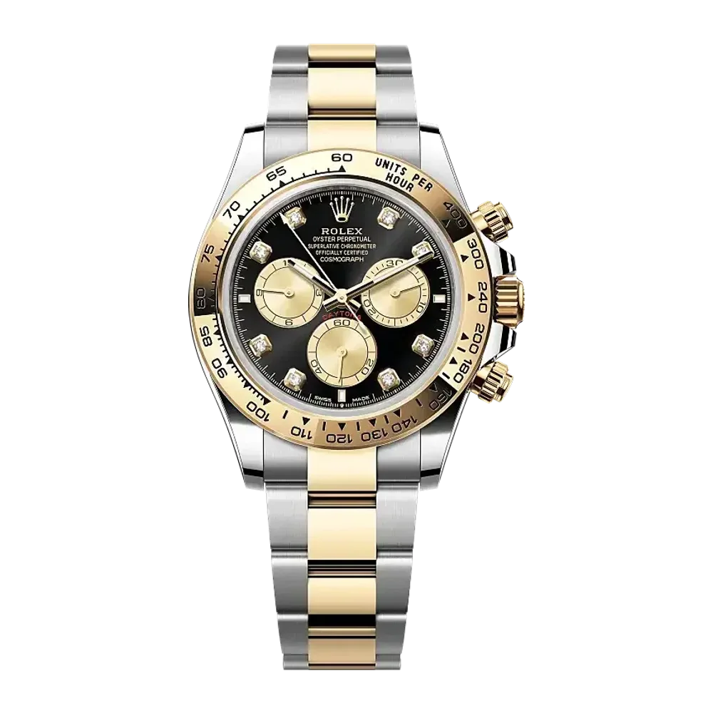Rolex Cosmograph Daytona 126503 Bright black and golden set with diamonds dial