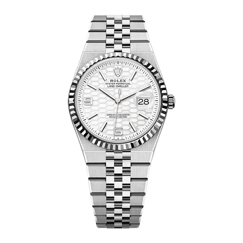 Rolex Land-Dweller 127234 Intense white, honeycomb motif dial