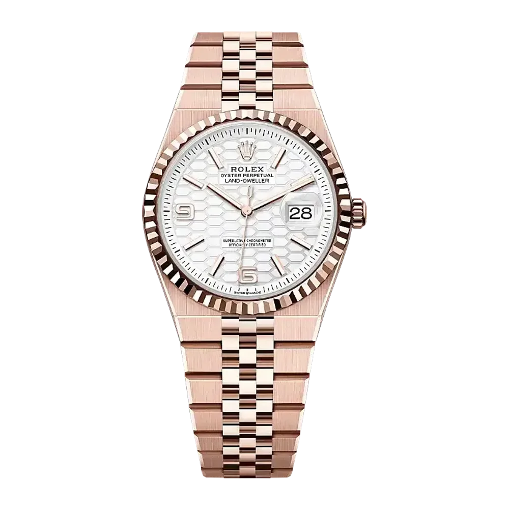 Rolex Land-Dweller 127235 Intense white, honeycomb motif dial