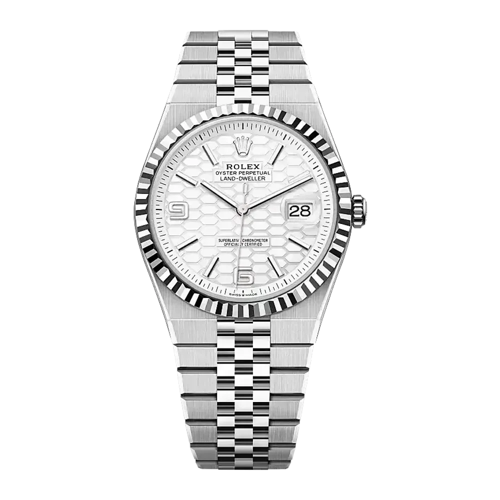 Rolex Land-Dweller 127334 Intense white, honeycomb motif dial