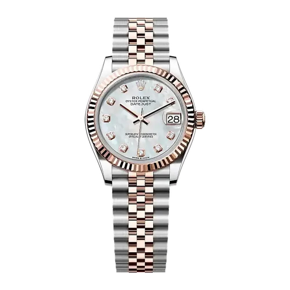 Rolex Datejust 278271 White mother-of-pearl set with diamonds dial