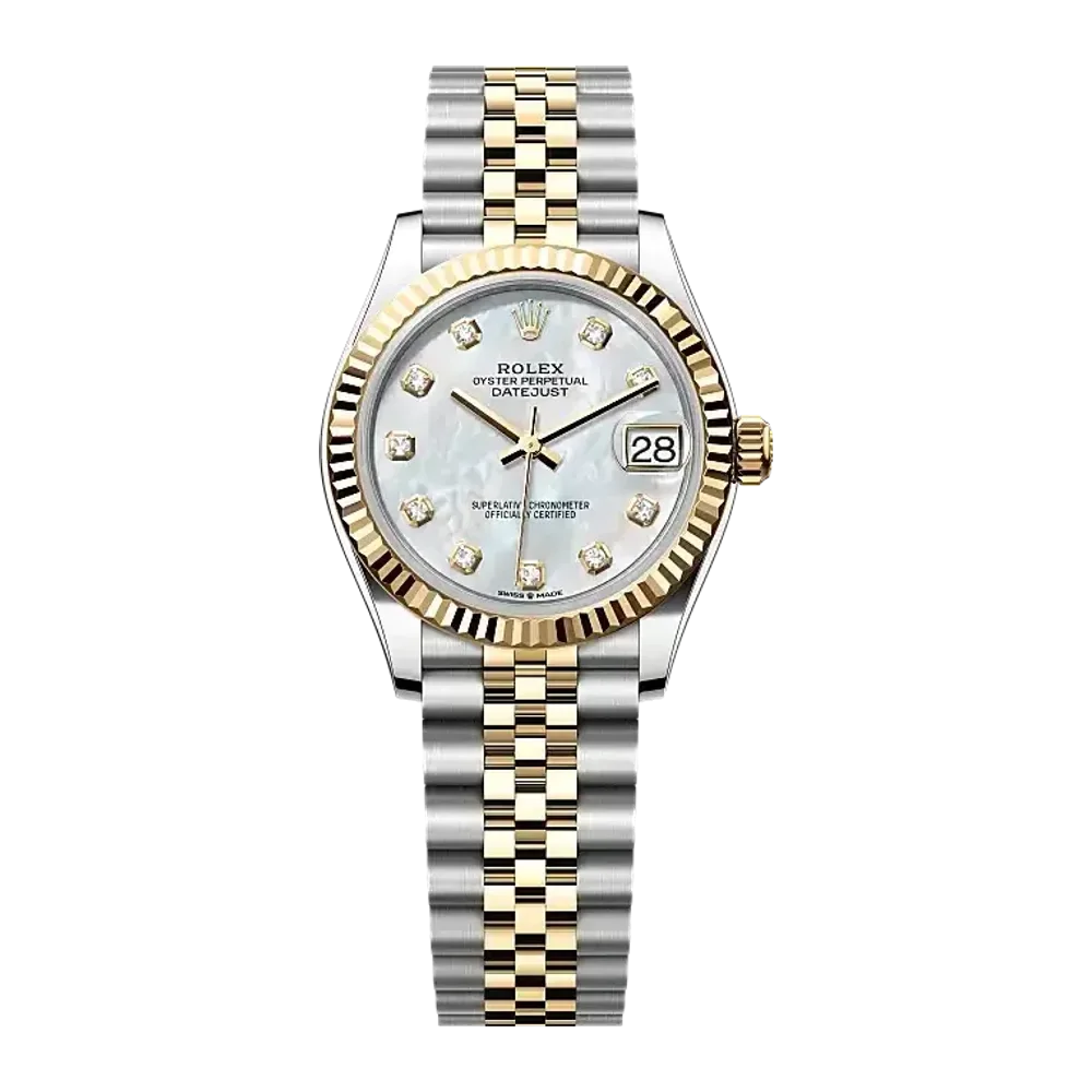 Rolex Datejust 278273 White mother-of-pearl set with diamonds dial