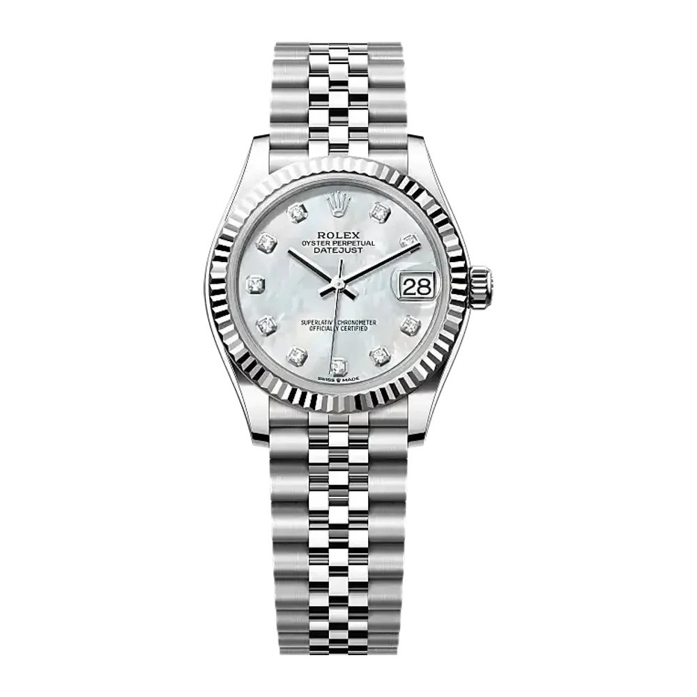 Rolex Datejust 278274 White mother-of-pearl set with diamonds dial