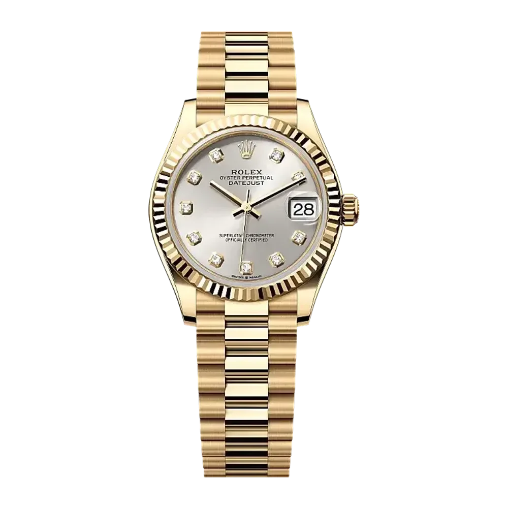 Rolex Datejust 278278 Silver set with diamonds dial