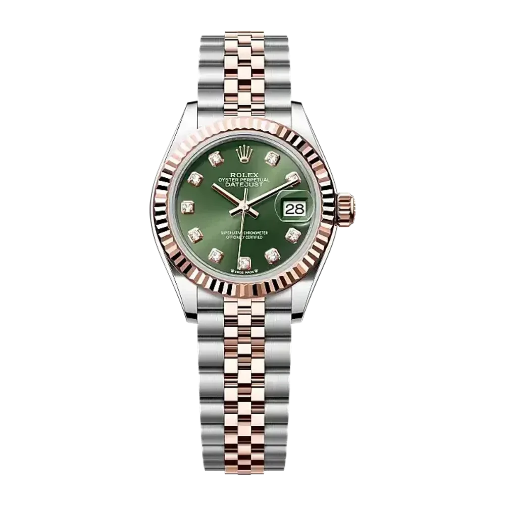 Rolex Lady-Datejust 279171 Olive green set with diamonds dial
