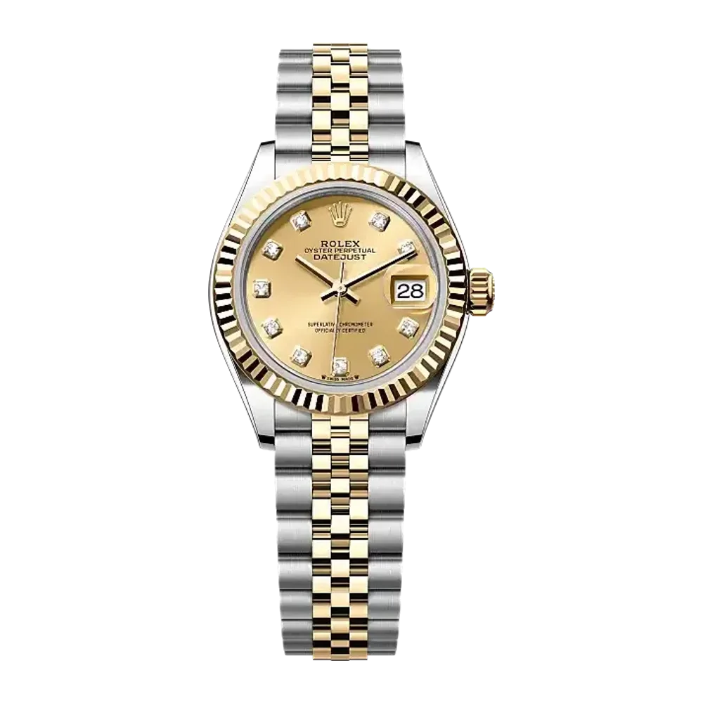 Rolex Lady-Datejust 279173 Champagne-colour set with diamonds dial