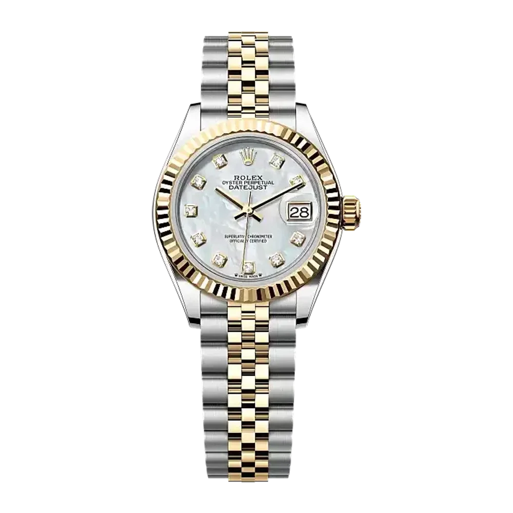Rolex Lady-Datejust 279173 White mother-of-pearl set with diamonds dial