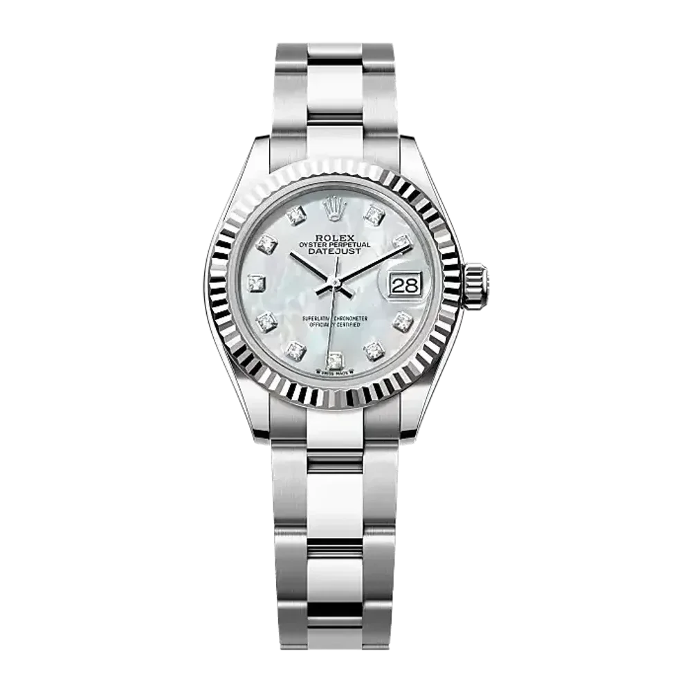 Rolex Lady-Datejust 279174 White mother-of-pearl set with diamonds dial