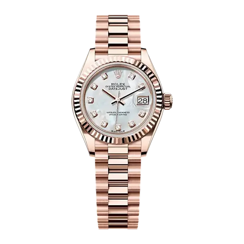 Rolex Datejust 28 279175 White mother-of-pearl set with diamonds dial