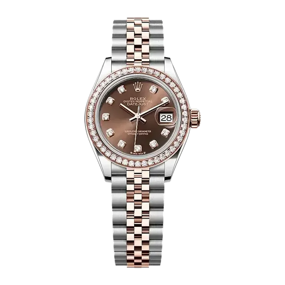 Rolex Lady-Datejust 279381RBR Chocolate set with diamonds dial